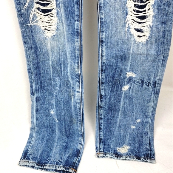 True Religion Mens Rocco Jeans Relaxed Skinny Distressed Size 29 - Picture 3 of 16